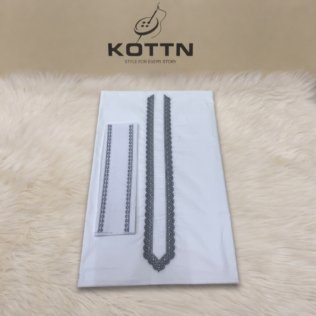 Kurta Fabric Set with Taweez Embroidery with Cuff